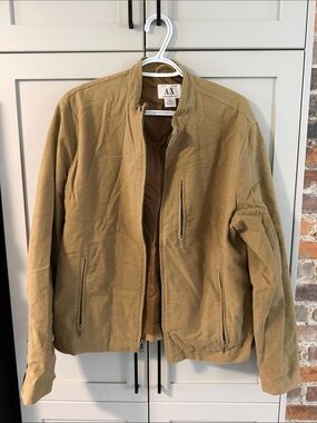A/X Armani Exchange Men's Tan Corduroy Lightweight Jacket